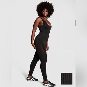 Pink Women's Black Bodysuit